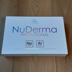 New NuDerma Ne + Ar Professional Portable Skin Therapy 6 Wand Neon and Argon Set